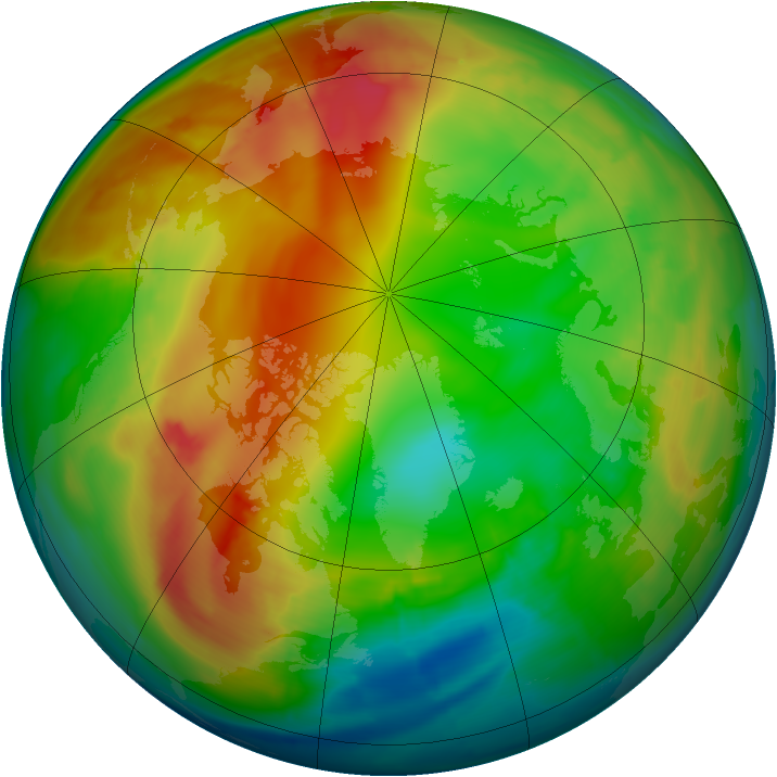 Arctic ozone map for 22 January 2014